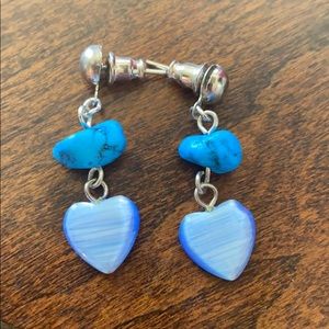 BUNDLE ONLY Turquoise and Heart Earrings